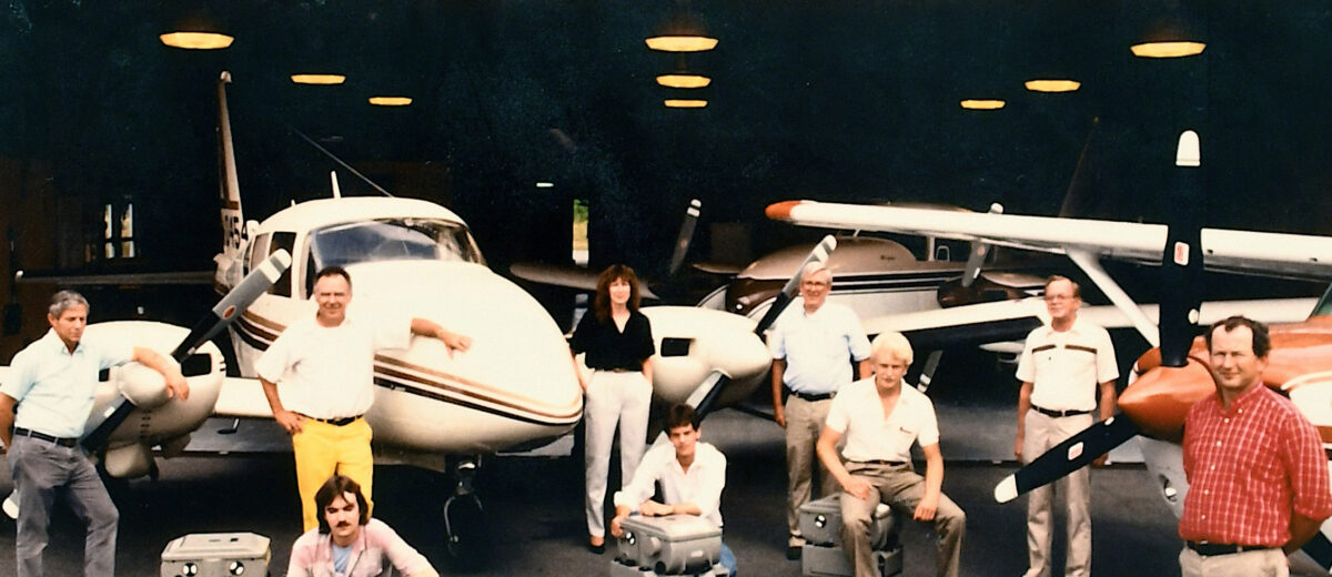 Sewall aerial crew 1980s